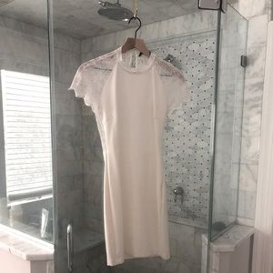 Zara white scuba/lace dress
